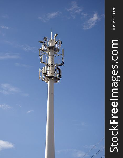Lot of transmission antennas GSM in Poland