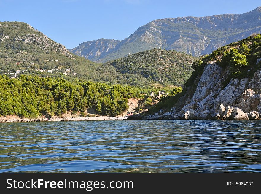 Beautiful Adriatic seacost in Montenegro
