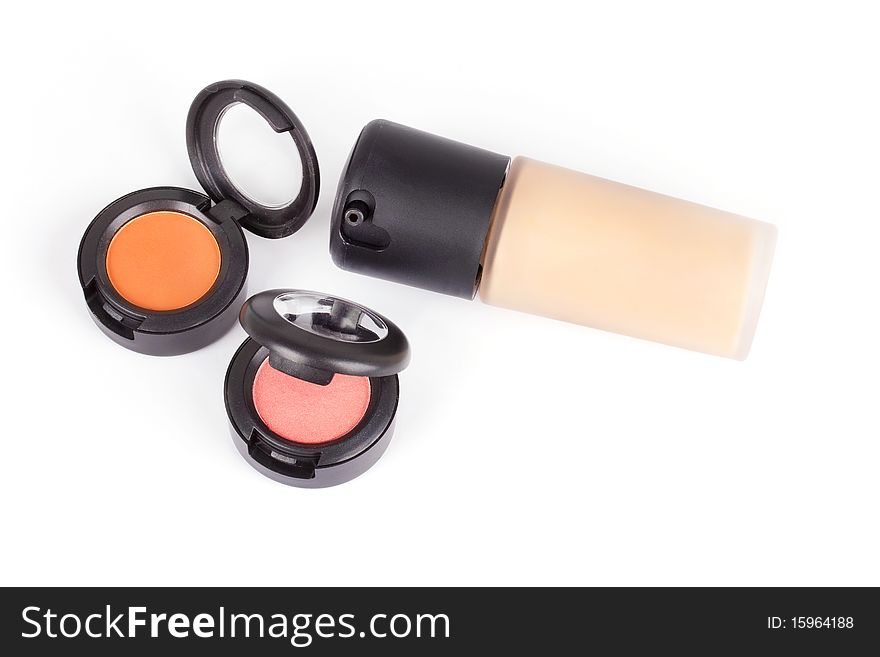 Professional eyeshadows and foundation