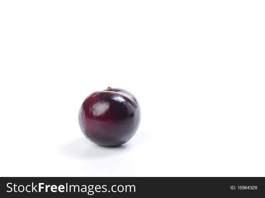Beautiful plum isolated on white