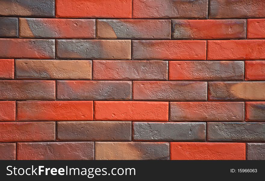 Wall of colored bricks for the background. Wall of colored bricks for the background