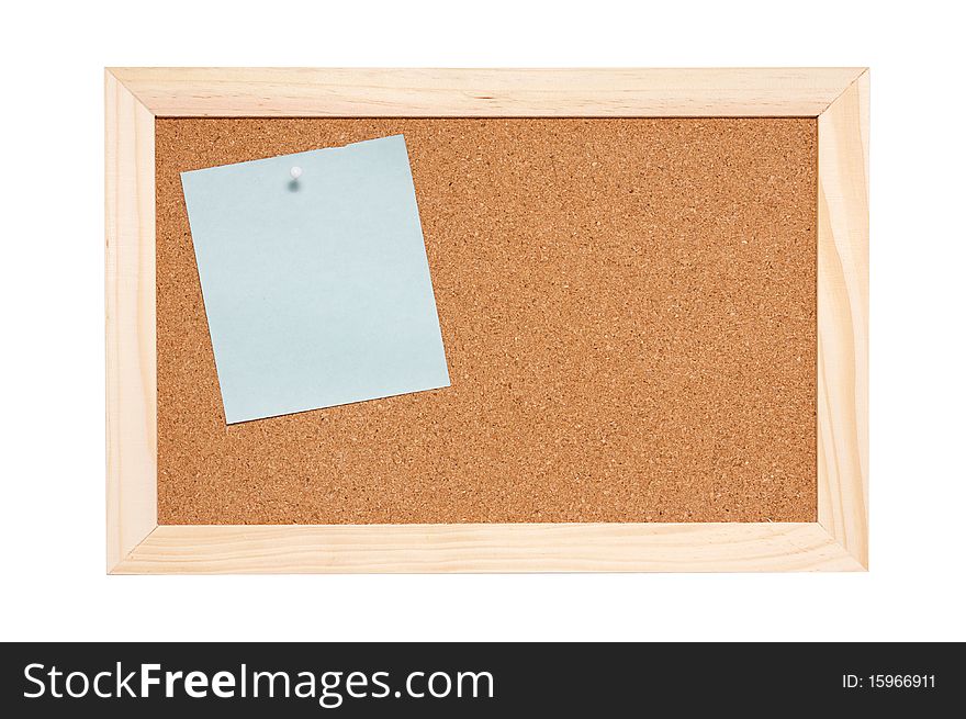 Corkboard With Empty Blue Notes