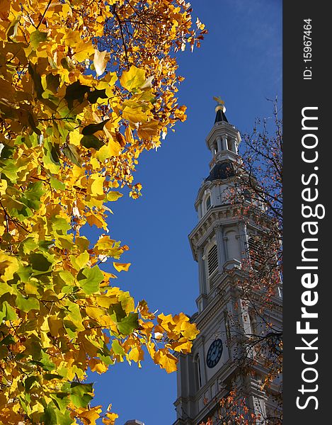 Cathedral in the fall taken in Sacramento. Cathedral in the fall taken in Sacramento