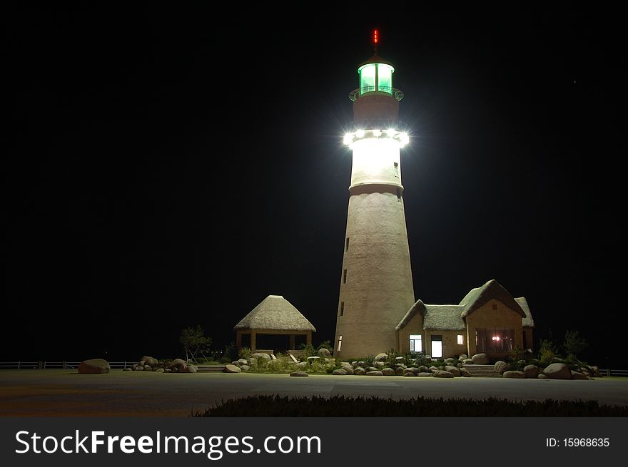 Lighthouse Navigation Night view
Thatched cottage