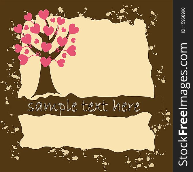 Abstract grunge background with tree. Abstract grunge background with tree.