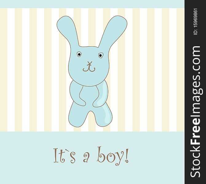 Baby boy arrival announcement set.