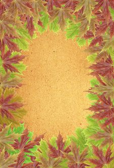 Autumn Background With Blank Old Paper And Leaves Royalty Free Stock Photography Autumn Background With Blank Old Paper And Leaves Royalty Free Stock Photography