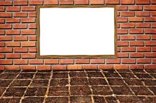 Brickwall Pattern And Wooden Frame Stock Photos Brickwall Pattern And Wooden Frame Stock Photos