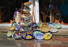 Colorful Handicrafted Mexican Washbasins Royalty Free Stock Images Colorful Handicrafted Mexican Washbasins Royalty Free Stock Images