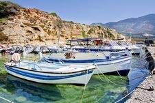 Small Boats Anchored In A Small Harbor Royalty Free Stock Images Small Boats Anchored In A Small Harbor Royalty Free Stock Images