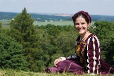 Young Woman In Renaissance Dress Royalty Free Stock Photo