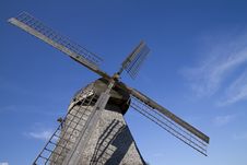 Old Wooden Windmill Royalty Free Stock Photos