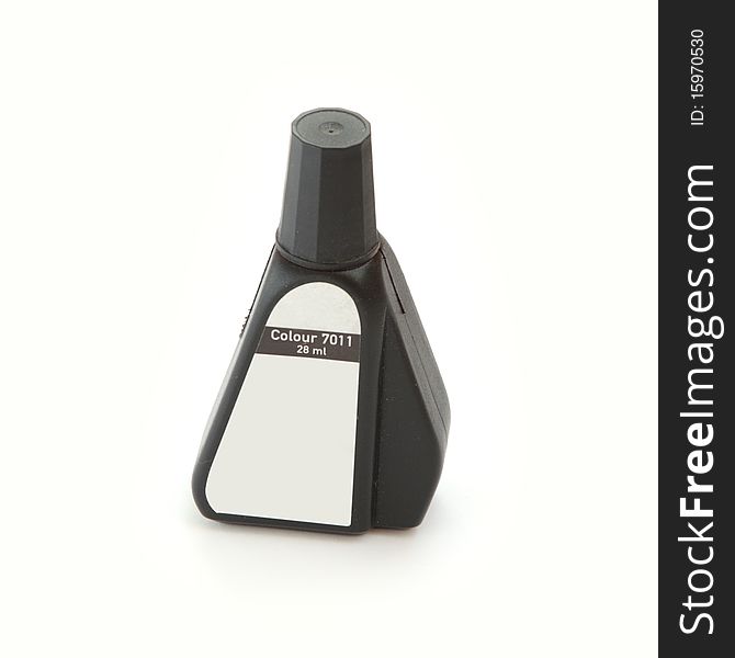 Bottle ink isolated on a white background. Bottle ink isolated on a white background.