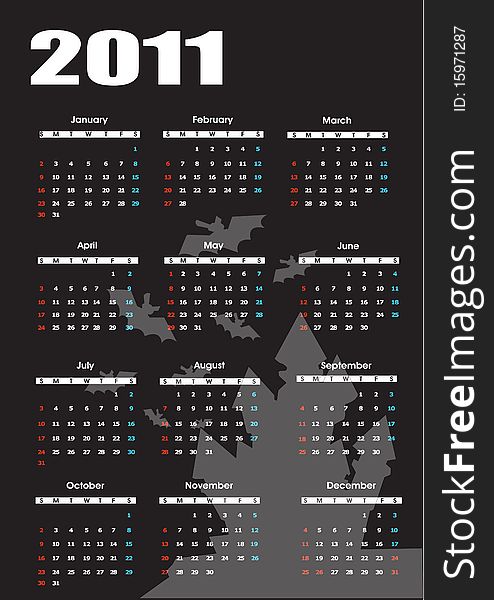 Calendar halloween