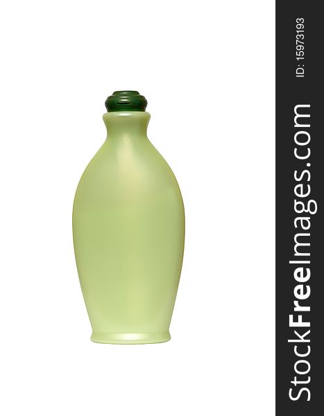 Plastic bottle with soap or shampoo without label isolated on white background with clipping path