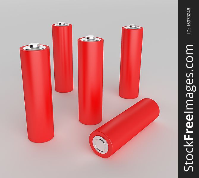 Red AA Batteries