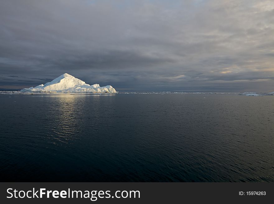 Iceberg In Sunset