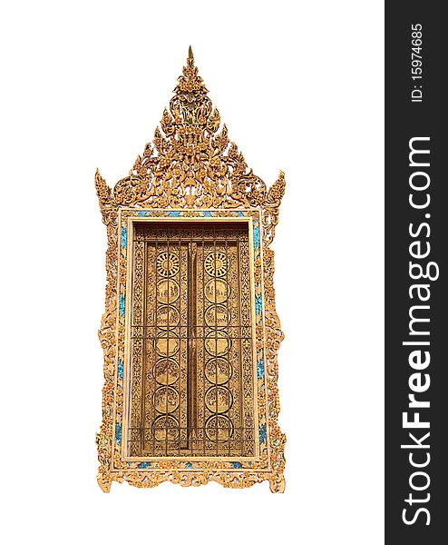 Window decoration of a buddhist temple in Bangkok,Thailand. Window decoration of a buddhist temple in Bangkok,Thailand