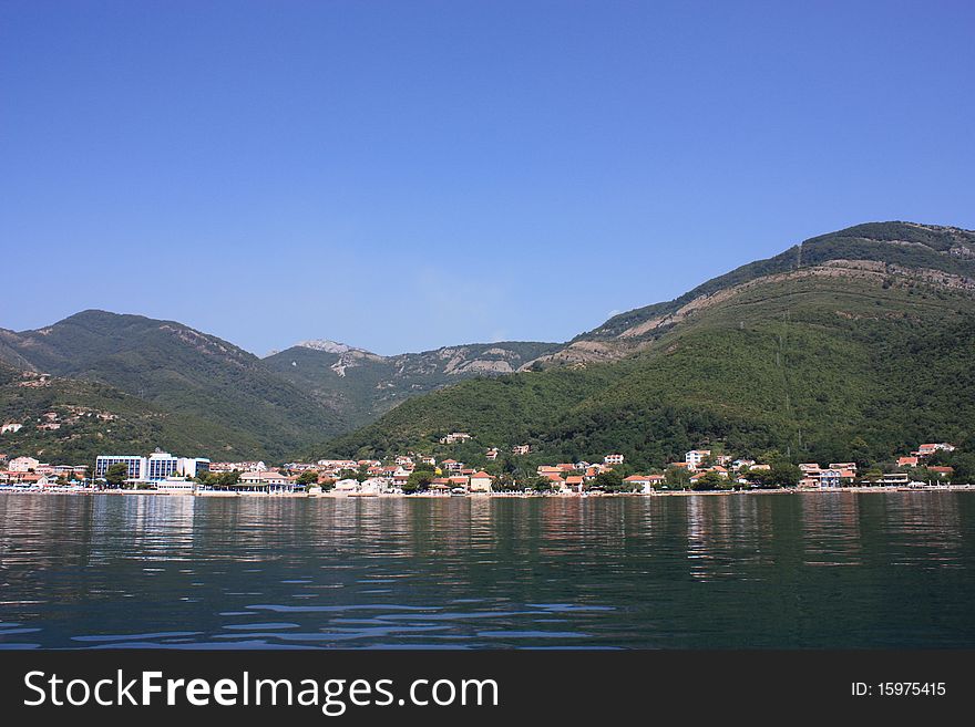 Sea and mountain in Montenegro