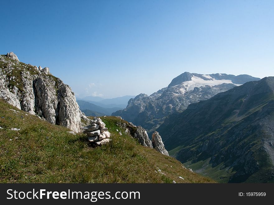 Landscape in mountains