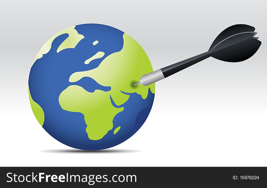 Abstract and Business Background with globe map and wavy lines. Abstract and Business Background with globe map and wavy lines.