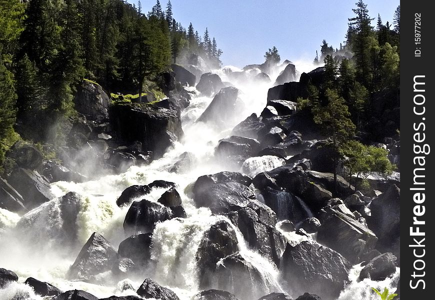 Mountain Altai. Falls of Uchar