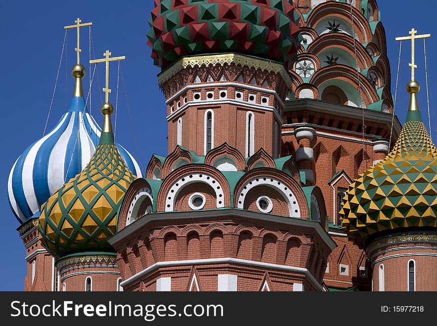 Fragment of St. Basil's in Moscow on Red Square. Russia. Fragment of St. Basil's in Moscow on Red Square. Russia.