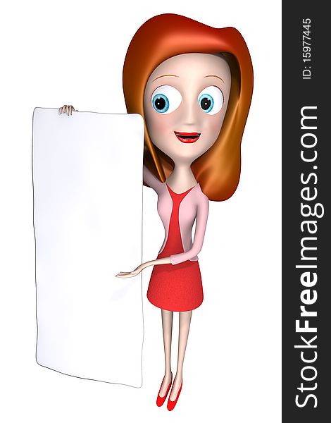 High quality 3D girl illustration. High quality 3D girl illustration