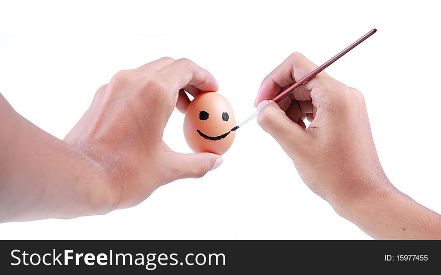 Hand draw on egg