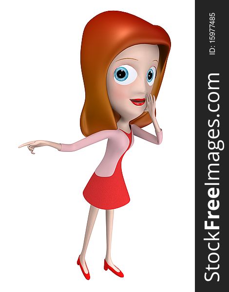 High quality 3D girl illustration. High quality 3D girl illustration