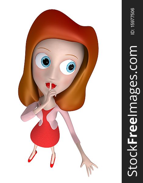 High quality 3D girl illustration. High quality 3D girl illustration