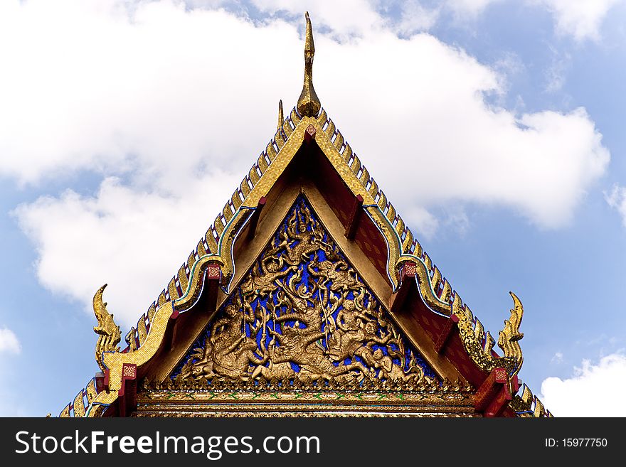 Thai temple roof in Wat Po