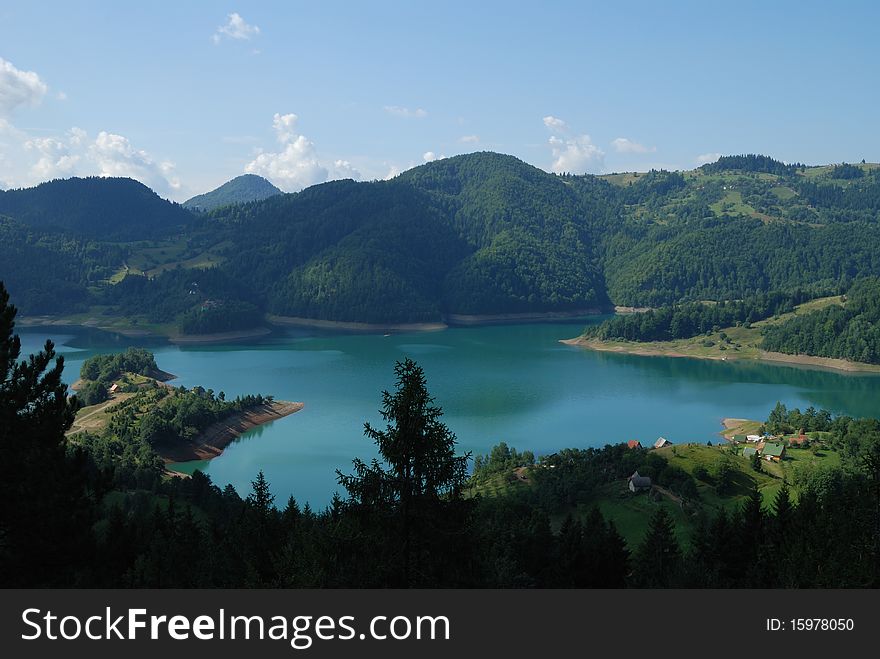 Small Village On The Lake