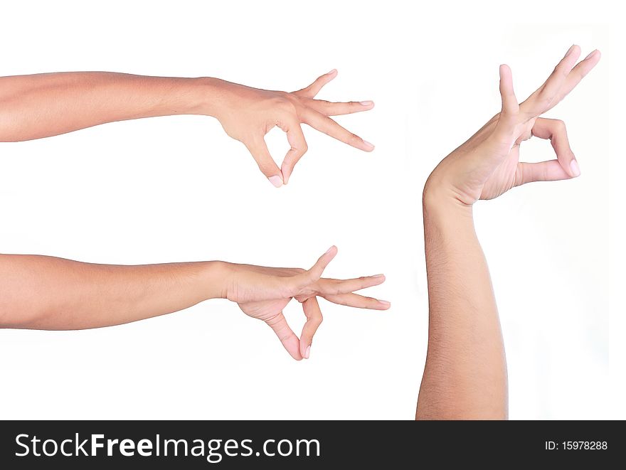 A set of hand gesture pinching. A set of hand gesture pinching