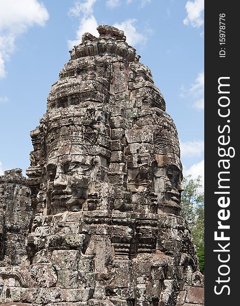 Angkor - The Bayon, amusing temple arrangements in Cambodia near Siem Reap