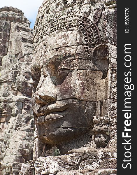 Angkor - The Bayon, amusing temple arrangements in Cambodia near Siem Reap