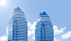 Two Modern Buildings Royalty Free Stock Photos Two Modern Buildings Royalty Free Stock Photos