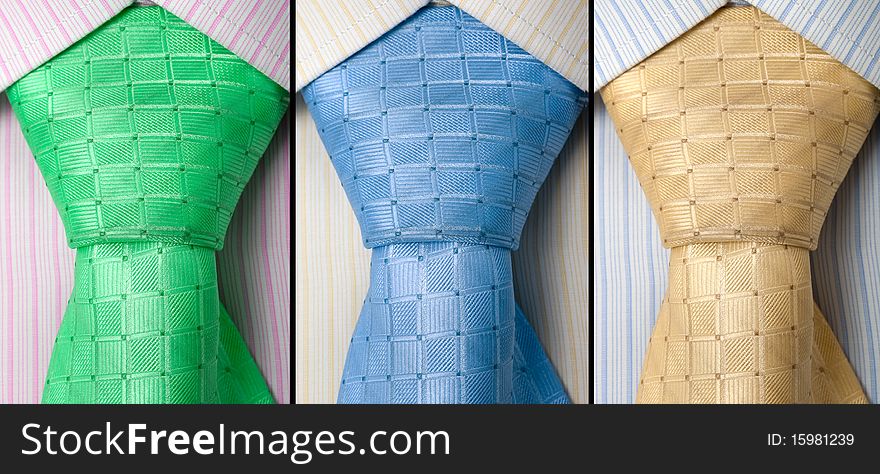 Shirts and fashion colorful ties