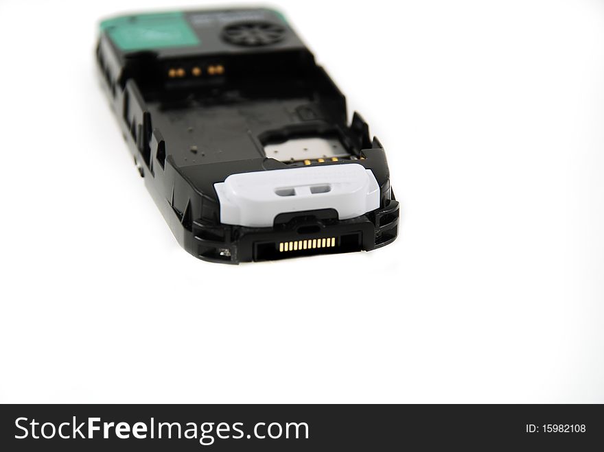 Stock pictures of the components for a typical cell phone. Stock pictures of the components for a typical cell phone