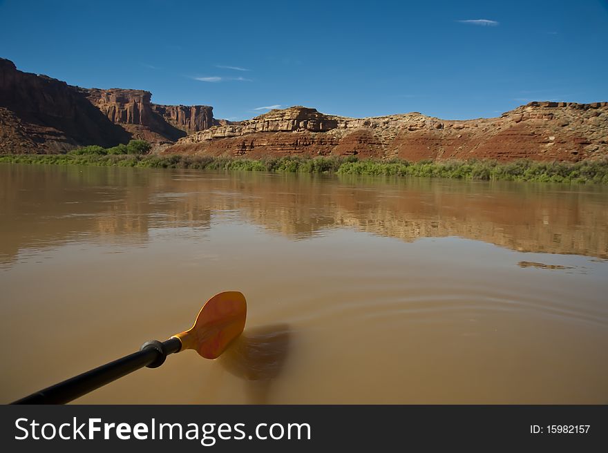 Paddle In A Desert River