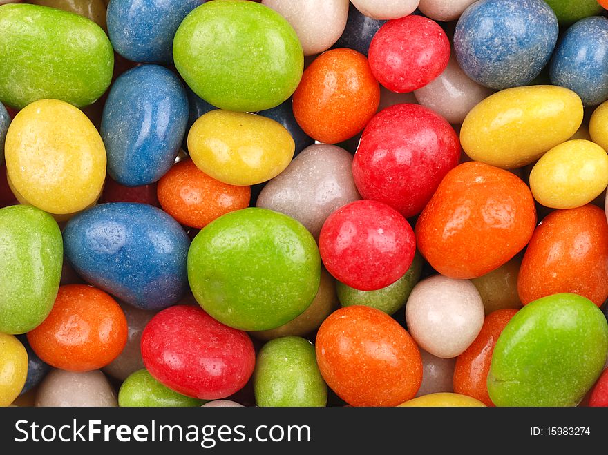 Multicolored Sweets Covered With Glaze