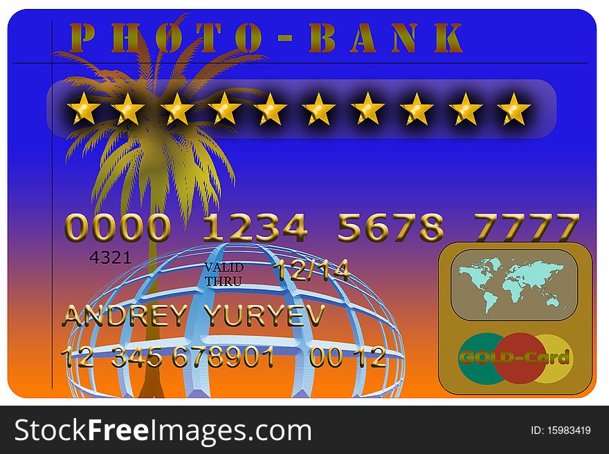 Credit card from  bank photo