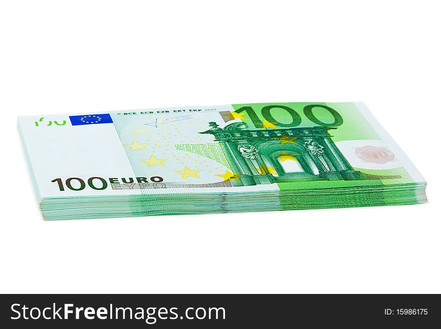 Money euro isolated on white background