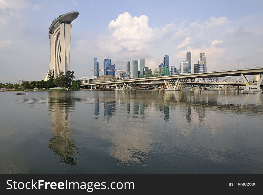 Main city located at the center of singapore. With some new building constructed, the river of singapore is getting more beautiful and busier. Main city located at the center of singapore. With some new building constructed, the river of singapore is getting more beautiful and busier.