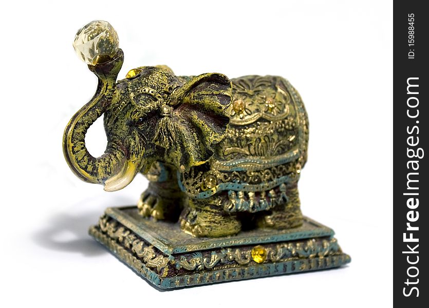 Indian statuette of elephant with drop