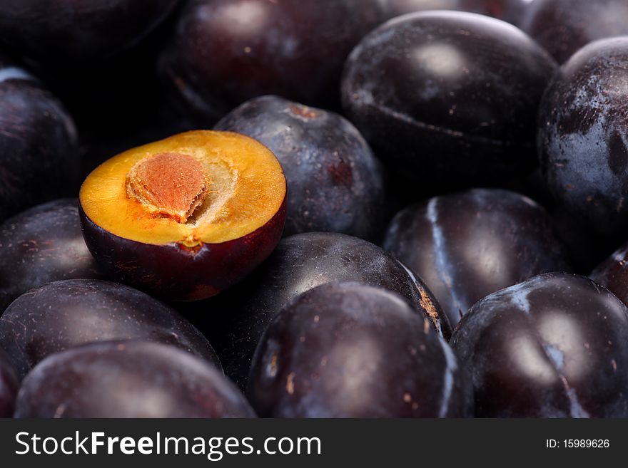 Fresh plums on a white background. Fresh plums on a white background