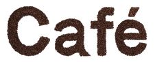 Cafe Sign From Coffee Beans Royalty Free Stock Images