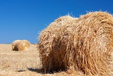 Wheat Haystacks With Blue Sky. Stock Image Wheat Haystacks With Blue Sky. Stock Image