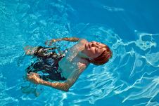 Child Has Fun In The Pool Stock Photo Child Has Fun In The Pool Stock Photo