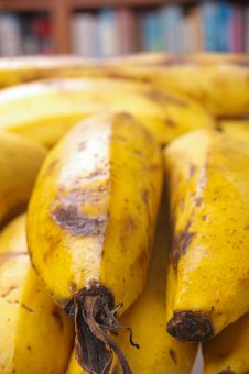 Close-Up Of Fresh Organic Green Banana Bunch at Farm Stock Photo by kjekol